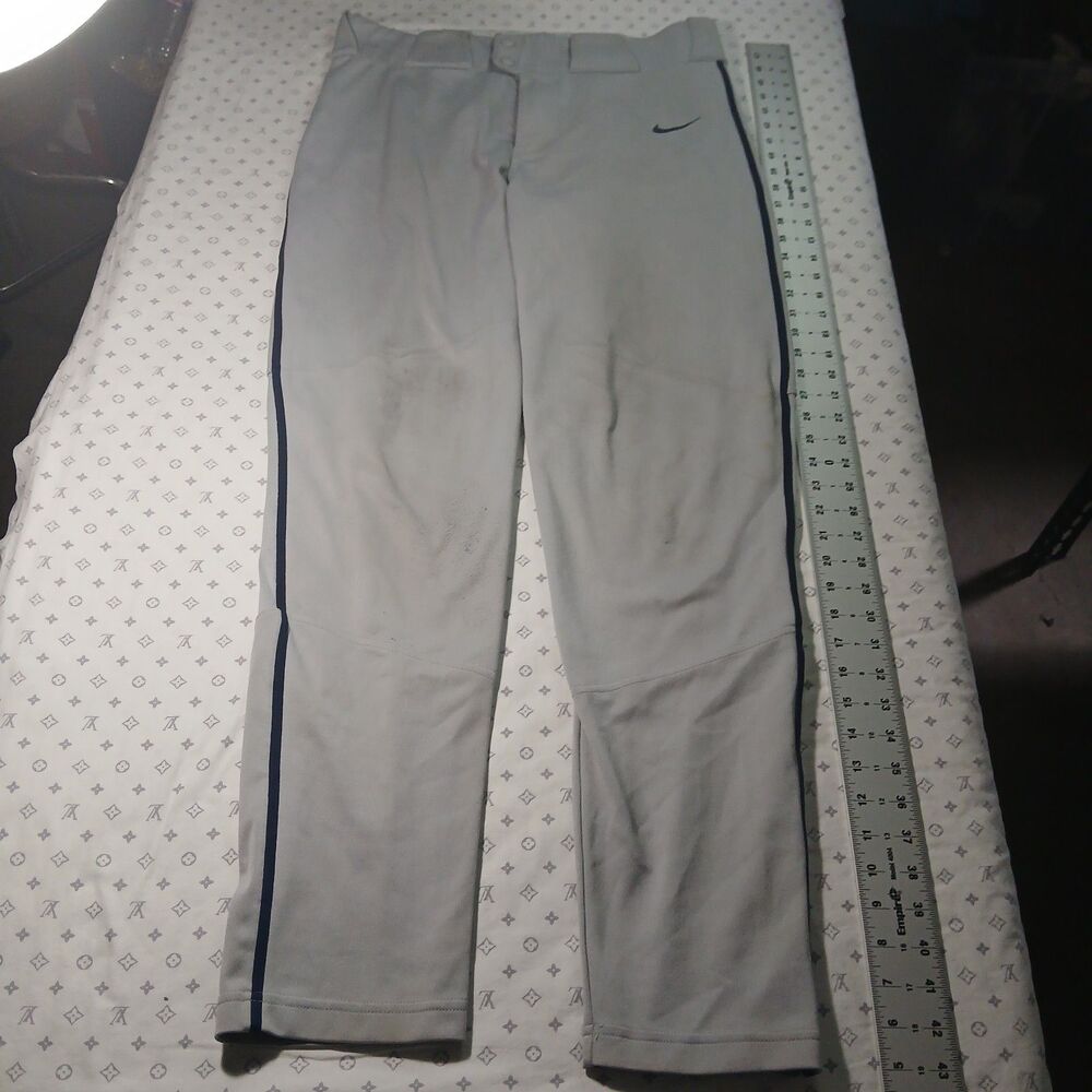 Nike Baseball Pants Vapor Gray Navy Stripe Men's Size Medium M